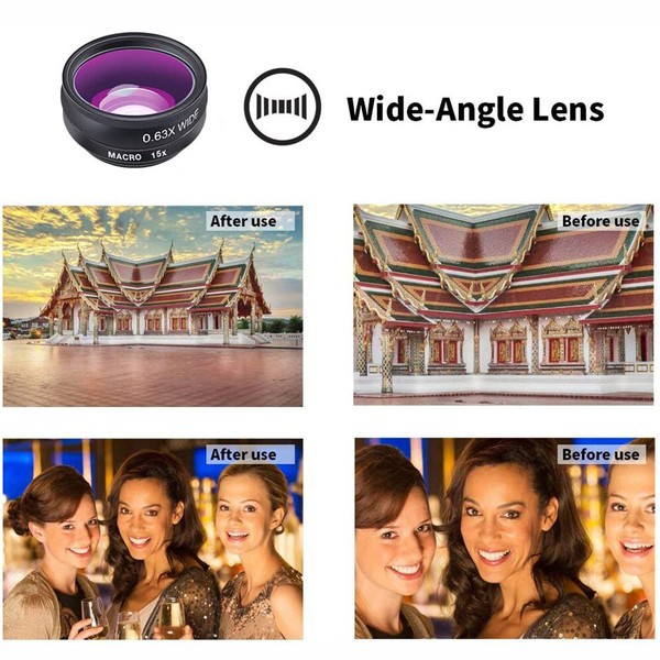 Alternate view of Apexel 10in1 Phone Camera Lens Fisheye Wideangle Telescope Lens Phone