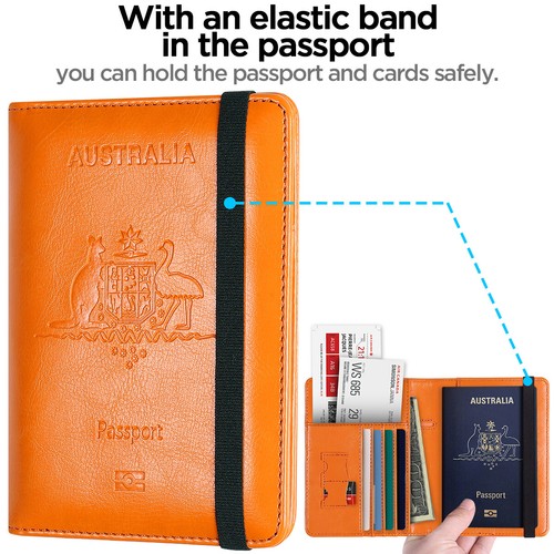 Travel Passport ID Card Wallet Holder Cover RFID Blocking Leather Purse Case AU - Picture 38 of 39