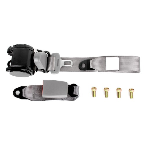 3-Point Car Seat Belt Gray 3 Point Safety Travel Adjustable Auto Retractable - Picture 22 of 42