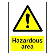 Hazardous Area Sign or Sticker | CHEM0080