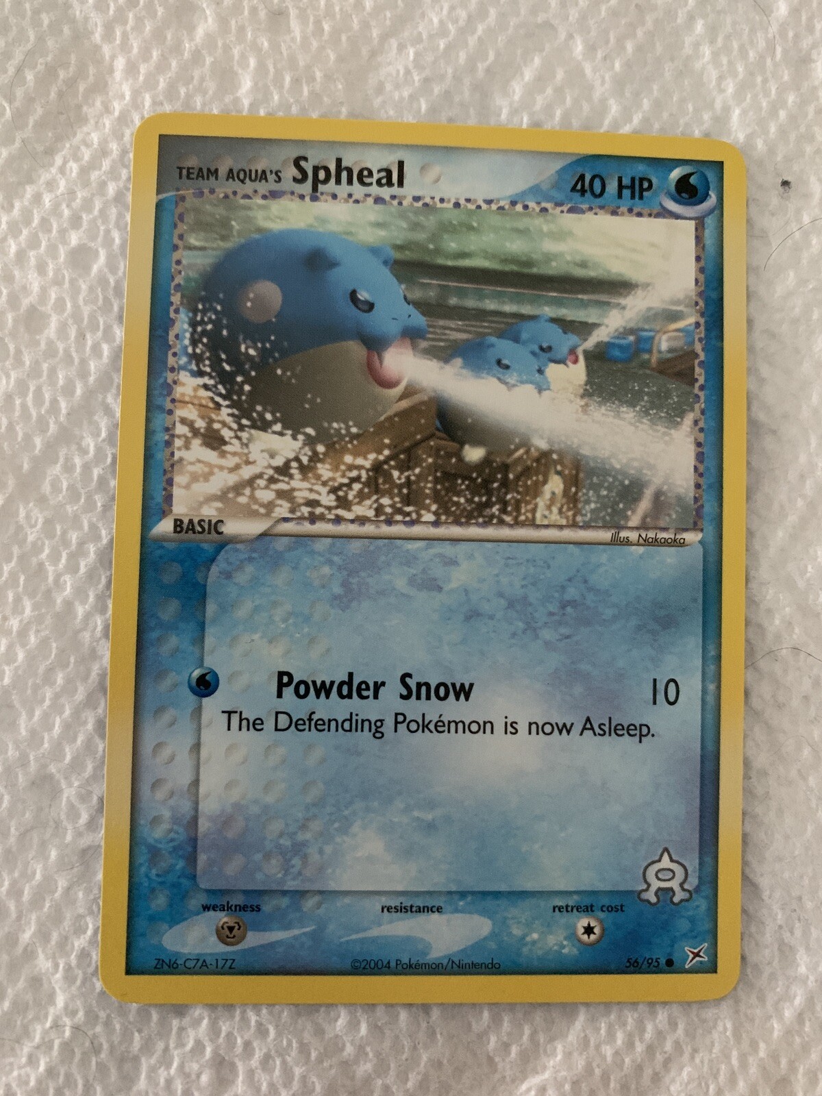 POKEMON SPHEAL 56/95 UNCOMMON NM CARD   TEAM AQUA VS TEAM MAGMA
