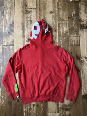 BAPE パンダパーカー　パンダ　2XL 赤　レッド Good Used BAPE Hoodie Parka M Panda Shark Red Rare Ape Authentic