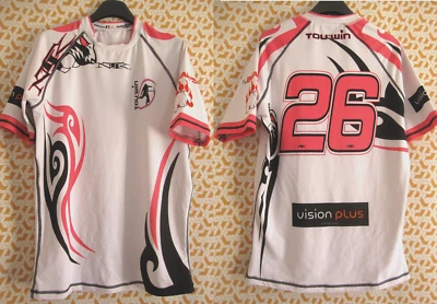 Maillot Rugby tou'win Emile Ntamack Porté #26 vintage Vision Plus Homme - L - Photo 1/4
