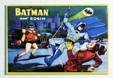 Vintage BATMAN and ROBIN Lunchbox   2" x 3" Fridge MAGNET ART