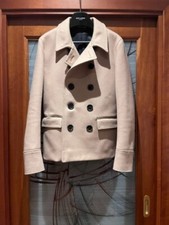 AW04 DIOR HOOME VOTC BEIGE PEACOAT DOUBLE BREASTED JACKET SZ 46 XS S