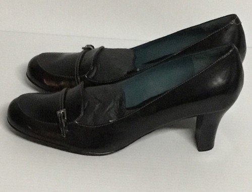 Naturalizer 8M Womens Scarlet Black Leather Pumps Strappy Buckle Accents - Picture 3 of 8