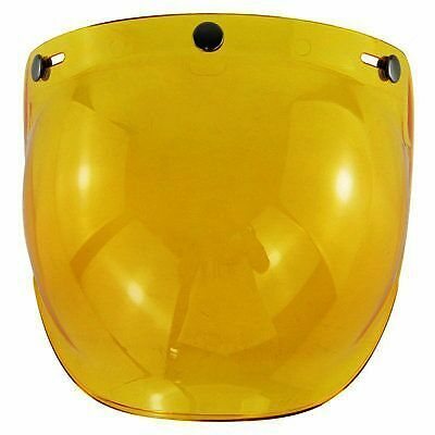 Open Face Helmet Bubble Visor Vintage Retro 3/4 Helmets Face Shield Len 3-Snap - Picture 32 of 35