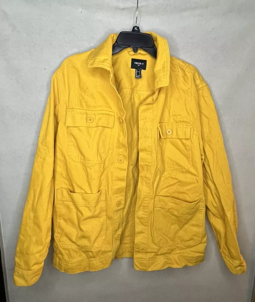 Jacket Forever 21 Yellow Men s Denim Size S