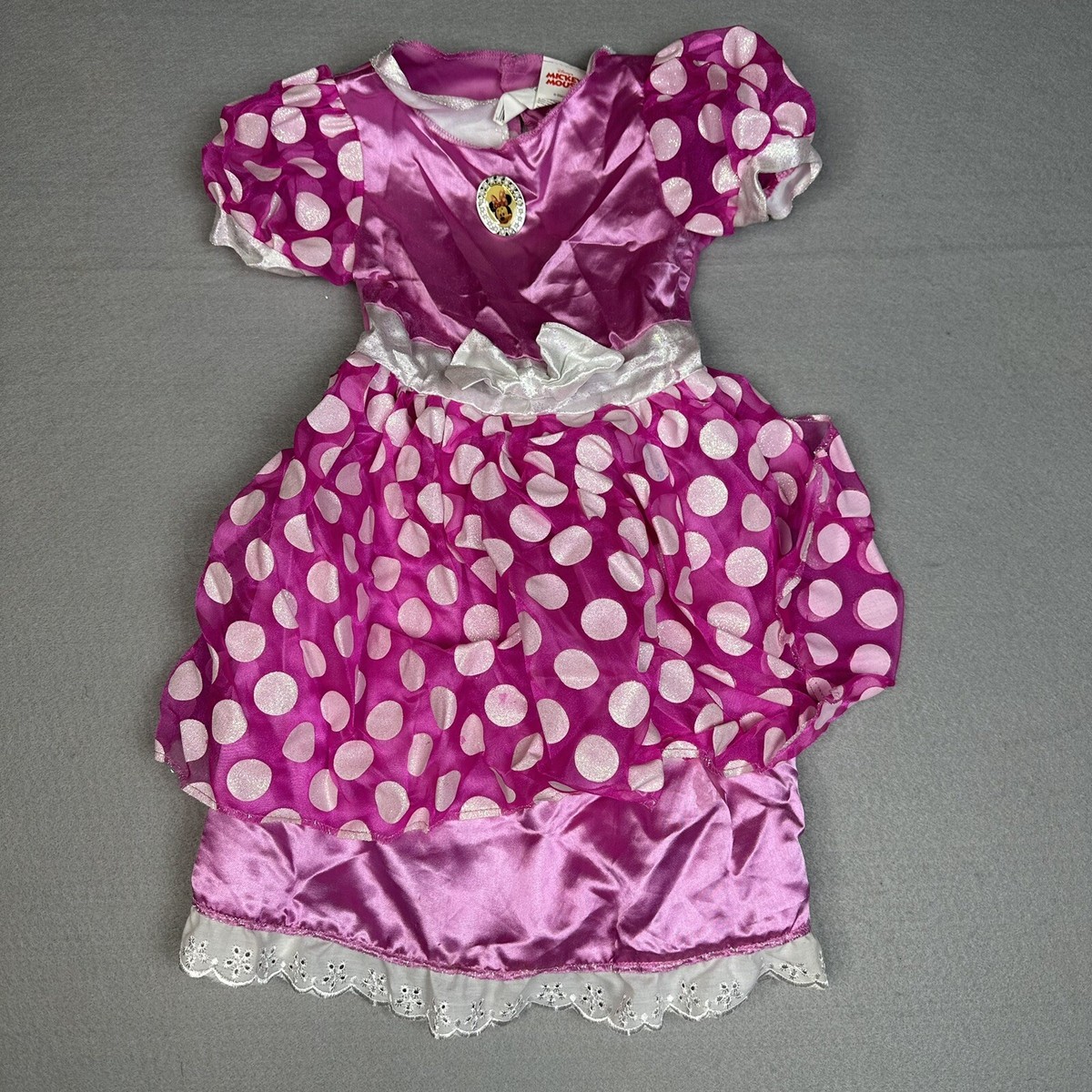 Minnie Mouse Princess Dress Girls 3T-4T Disney Polka Dot Costume Layered  Tulle