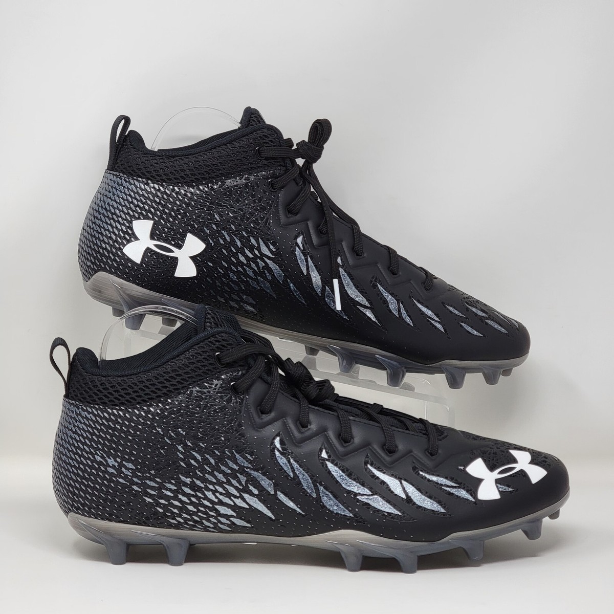 Men\'s Sz 10 Under Armour Spotlight‎ UA Football Cleats Black 3023963-001 NEW Under Armour Spotlight UA Football Cleats Black 3023963-001  main image 4