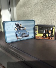 2 Boites à biscuits de collection en Métal–Mam Goz– 2 CV – France coincée - TBE