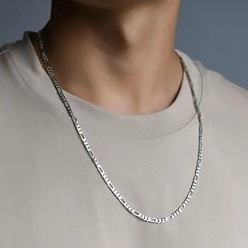Cadena De Plata 925 Para Hombre Tu Puedes Lucir Elegante Y Atractivo 50% OFF - Picture 2 of 6