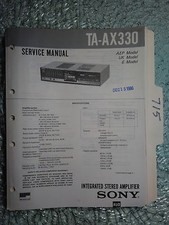Sony ta-ax330 service manual original repair book stereo amp amplifier
