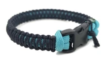 Paracord Bracelet 550 Lite Carolina/Mid. Blue Micro Cord U.S. Seller - Handmade 