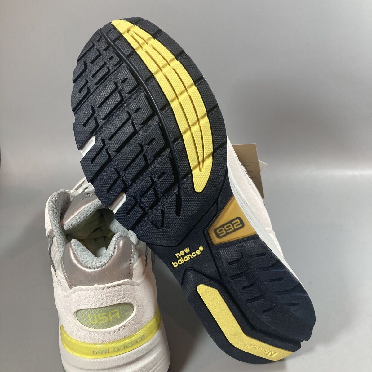 New Balance 992 Grey Made In USA White Cyclone Size 7.5 New Balance 992 Grey Made In USA White Cyclone Size 7.5