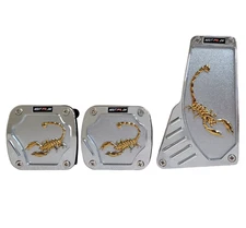3 Pcs Gold Scorpion Manual Car/Suv Gas Brake Foot Pedal Pads Covers Non Slip