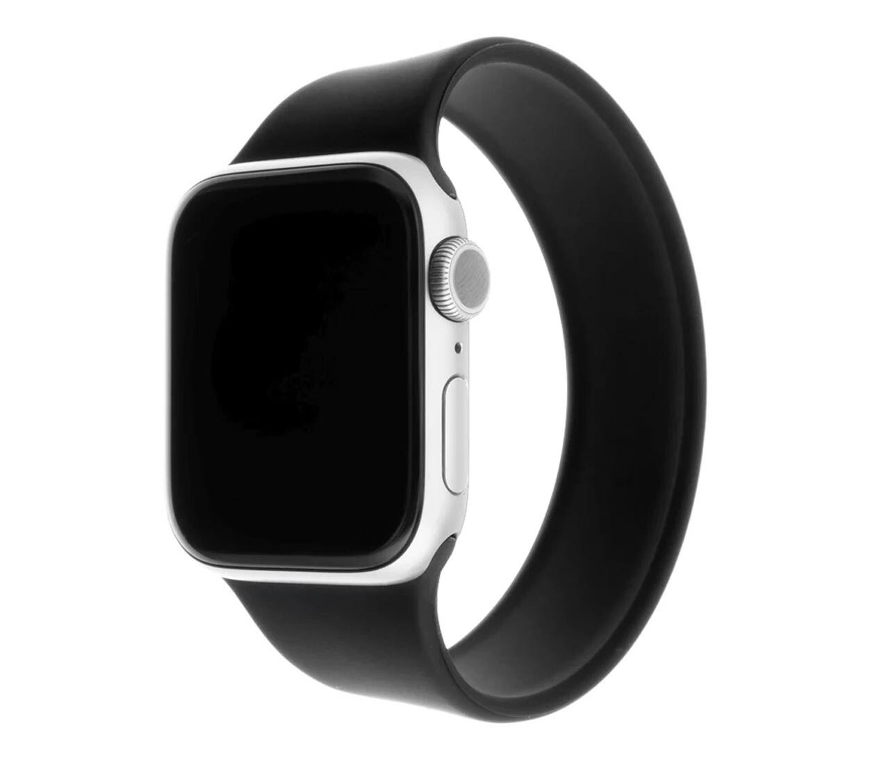 ФИКСИРОВАННЫЙ эластичный силиконовый браслет для Apple Watch Größe L schwarz