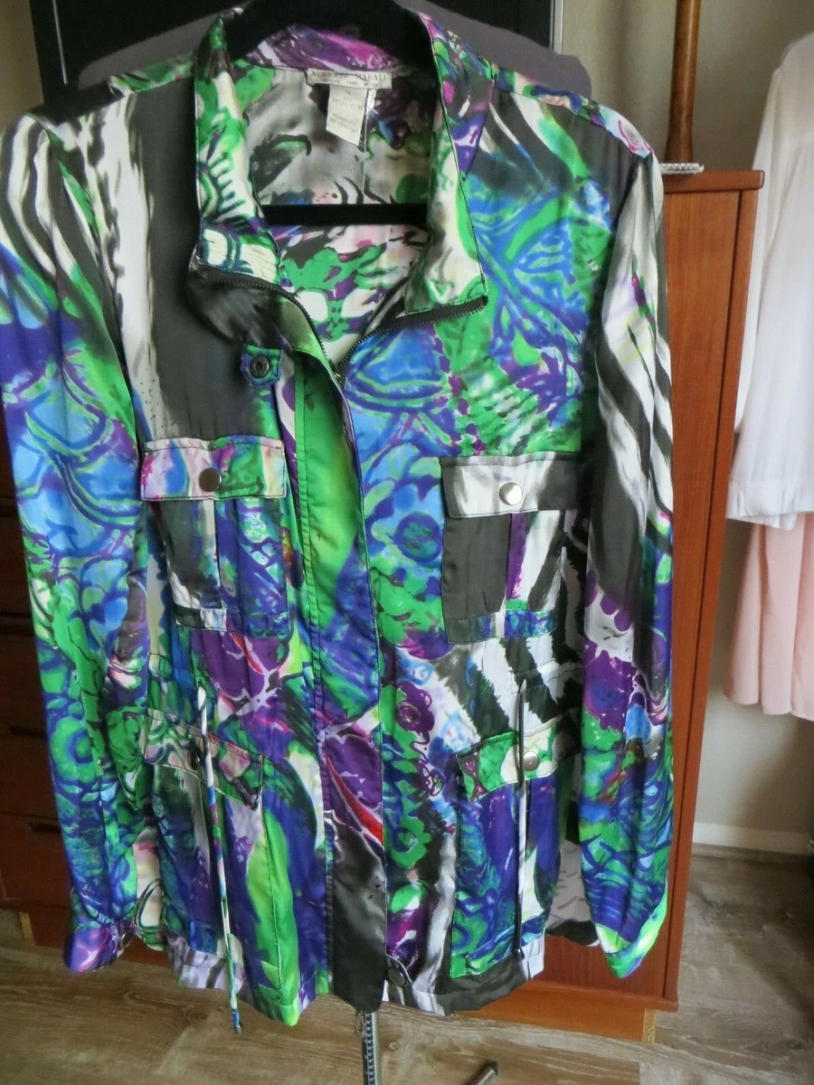 ALBERTO MAKALI XL ZIP FRONT MULTI COLORED JACKET