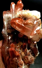 308g 1PCS Natural Phantom 'Red  Pyramid 'Lemuria QUARTZ Crystal Point  DT j744