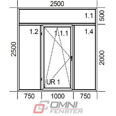 Türauf Maß Polen Balkontür PVC-Fenster Terrassentür 2500 x 2500 mm Schaufenster