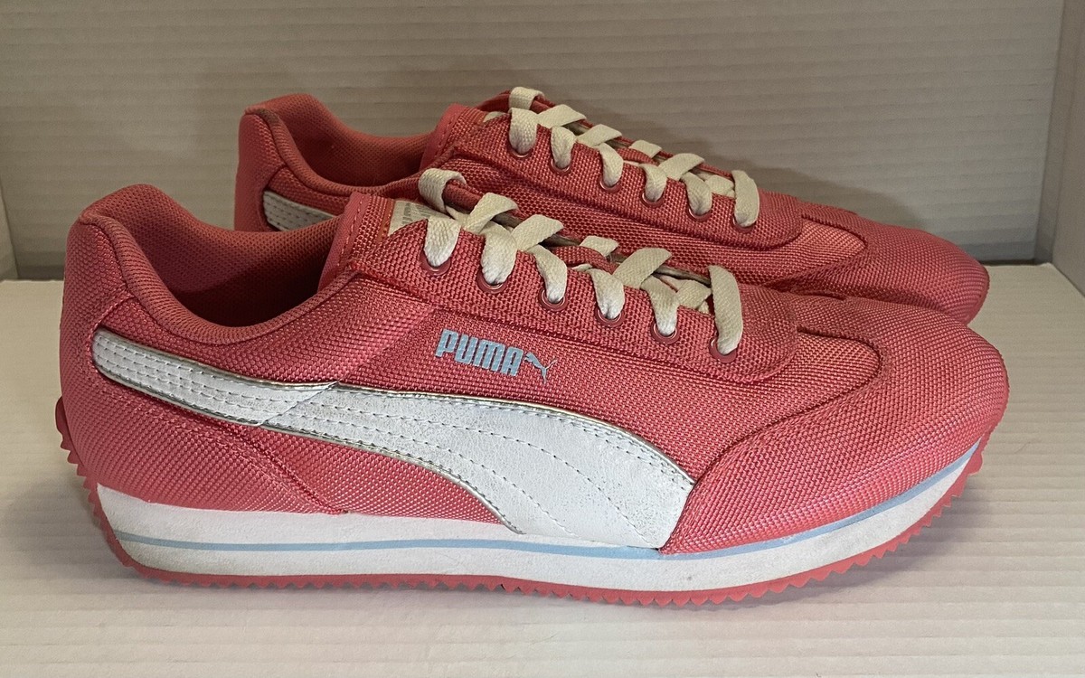 PUMA Women’s Size CORAL-WHITE-SILVER