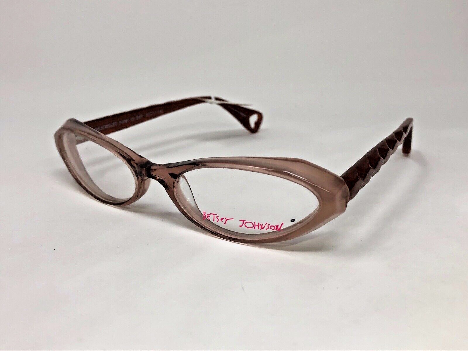 BETSEY JOHNSON “BEJEWELED” Eyeglasses Frame BJ095 02 5217132 Beige