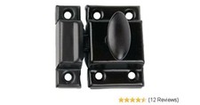 Oil Rubbed Bronze Large Stamped Cabinet Latch - Antique Reproduction Oval Turn L