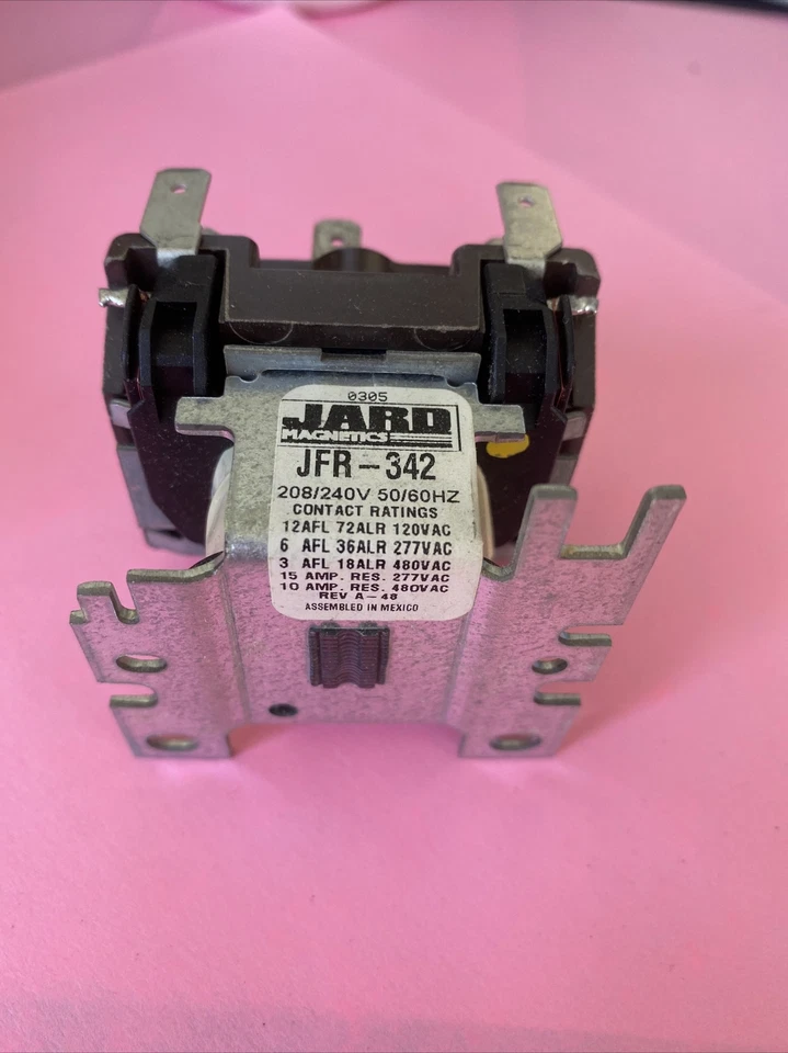 Jard Magnetics JFR-342 Fan Relay DPDT 15A Res 277VAC Coil 208/240V 50/60Hz - Image 3 of 4