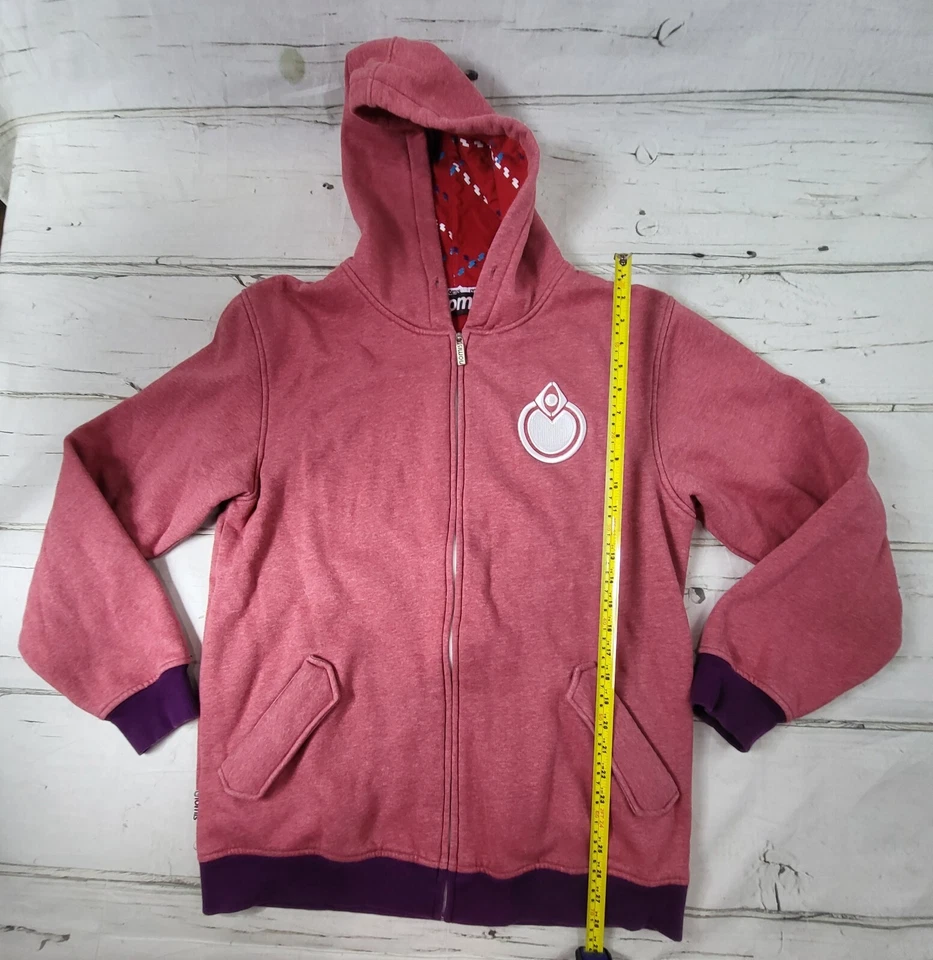 Nomis Pink Full Zip Hoodie w Graphic Logo Womens Size L - Изображение 4 из 4