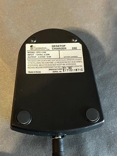 Audiovox Desktop Cradle DTC-1100 Battery Charger Base With Power Supply - Picture 2 of 3