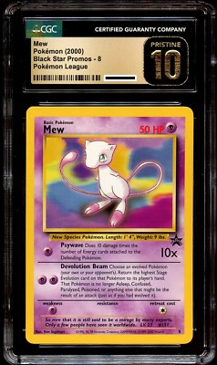 CGC 10 PRISTINE MEW # 8 WOTC Black Star Promo Pokemon Card | eBay