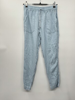 Thread & Supply XS Jogger Pants Women Light Blue Chambray Elastic Drawstring