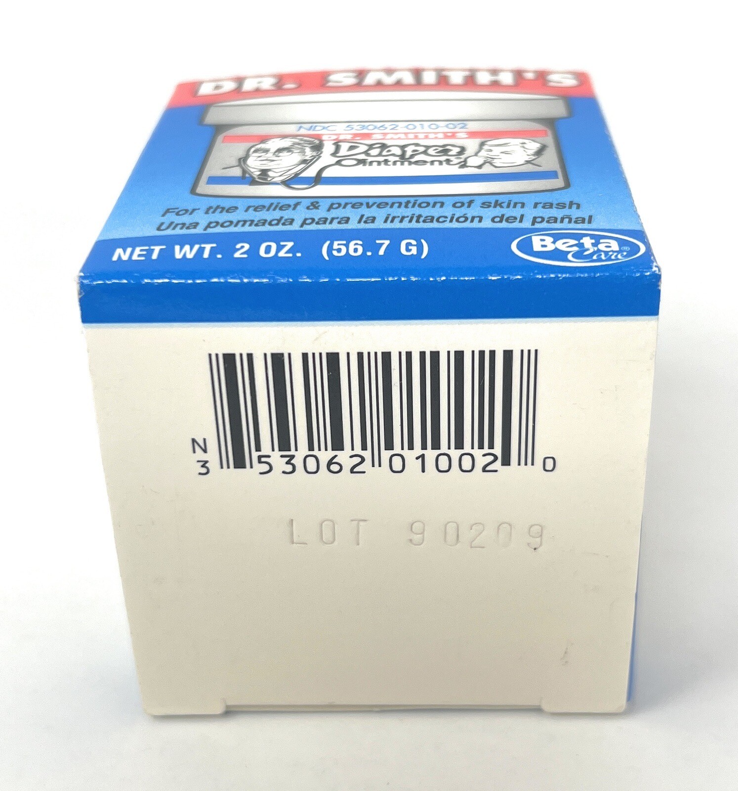 Dr. Smith's Diaper Ointment 10% Zinc Oxide 2 OZ Jar; New in Box