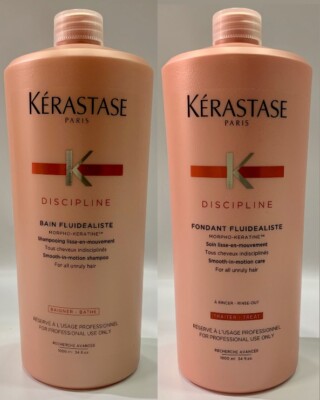 Discipline : Bain Fluidealiste 1000ML + Fondant 1000ML Kerastase
