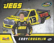2017 CODY COUGHLIN "JEGS / RIDE TV" #13 NASCAR CAMPING WORLD TRUCK POSTCARD