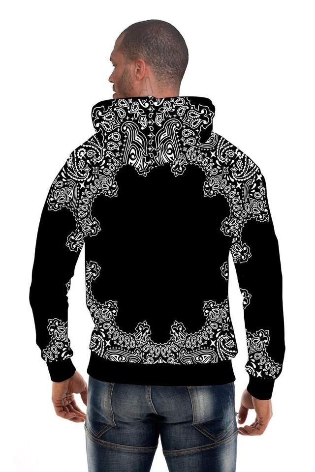 GEORGE V PARIS HOODIE BLACK WITH WHITE RHINESTONES FRONT AND BACK - Image 3 of 3
