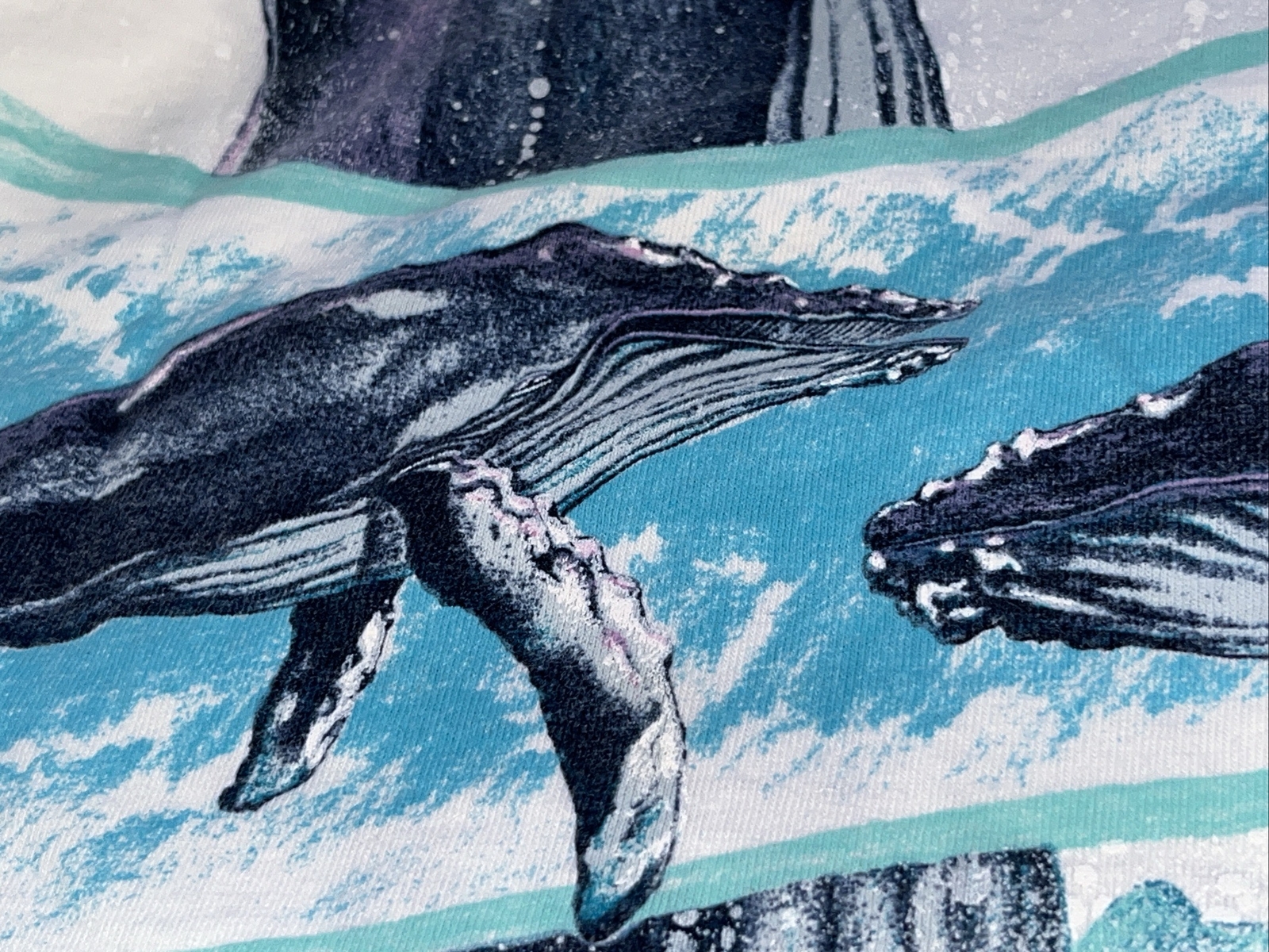 Peter Kull 1990 Whale Image T-shirt Harlequin NG … - image 6