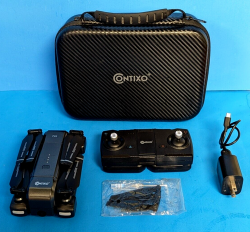 Contixo F22 Foldable Quadcopter Drone - GPS - 1080P Camera W/ Case & Accessories