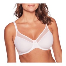 Bali Underwire Bra One Smooth U Ultra Light Convertible White Sz38B NWT