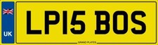 LP IS BOSS NUMBER PLATE INITIALS CAR REG LP15 BOS FEE PAID LEWIS LISA LAURA LEE