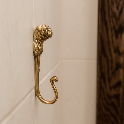 Pug. A charming brass dog leash holder. Choose your breed - Picture 5 of 14