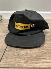 Vintage Caterpillar Alt order Black Adjustable Vitronic Brand Snapback Hat