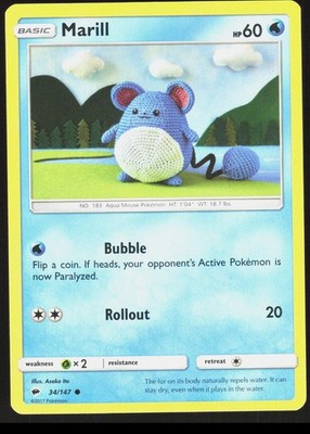 Burning Shadows Marill 34/147 Common Pokemon NM/M