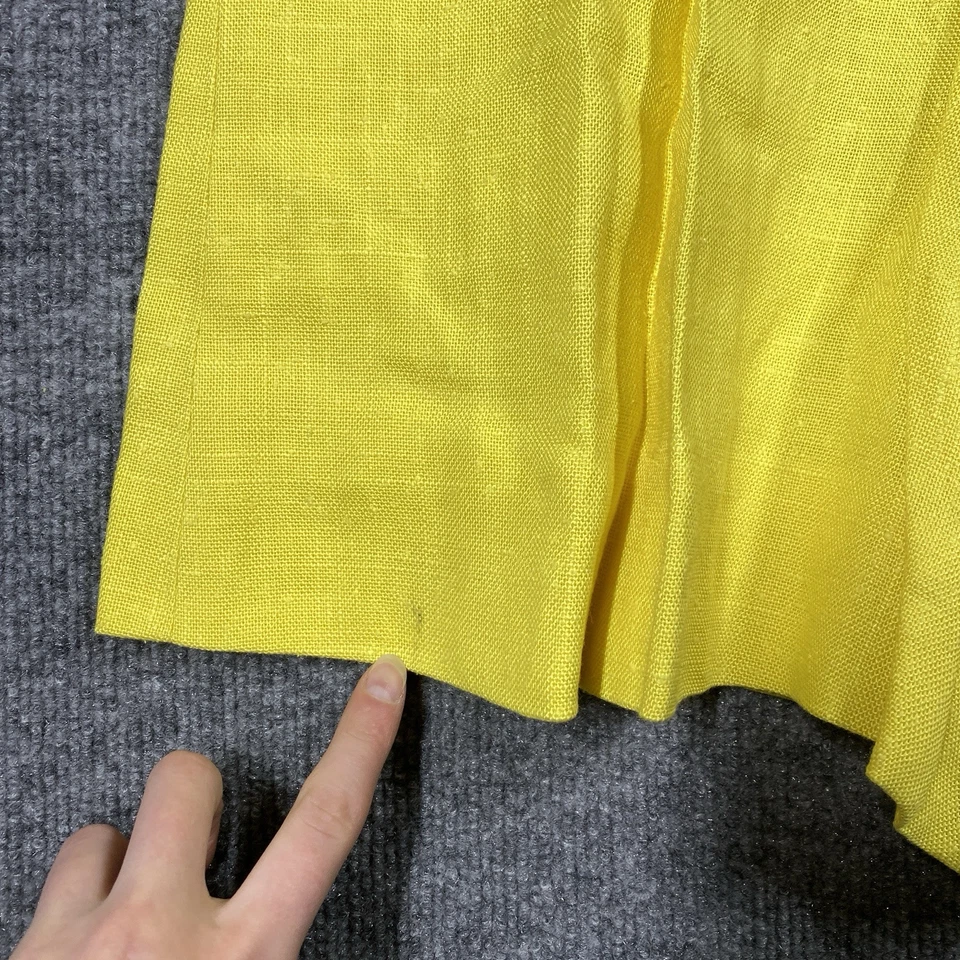 Mono Vestido Mono Vintage Años 60 Mod Peck & Peck Lino Talla 13 Amarillo Abulón Foto 4 de 4