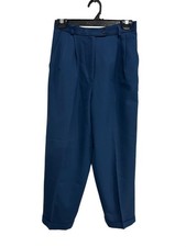 Talbots Petites Worsted Wool Belt Hoops Workwear Pleated Trousers SIze 6P Preppy