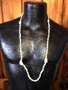 Hawaiian Conch Shell Lei Necklace Jewelry Natural Shells 18” Strand From Oahu