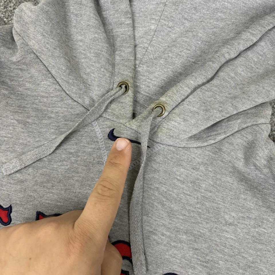 Boston Red Sox Nike Center Swoosh Sudadera con Capucha Para Hombres M Gris Estilo Y2K Béisbol MLB Foto 3 de 4