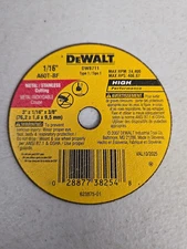 DeWalt DW8711 3" X 1/6" X 3/8" Cutting Wheel 50 Pack