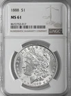 1888-P  $1  MORGAN SILVER DOLLAR  "PHILADELPHIA MINT"  NGC MS61 #8672753-017