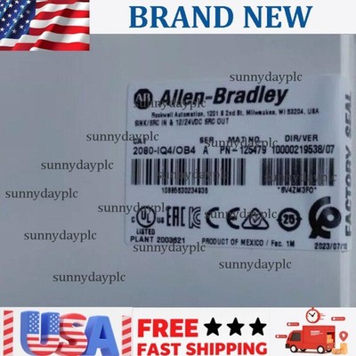 New Factory Sealed AB 2080-IQ4OB4 Digital I/O Combo Module 2080IQ4OB4